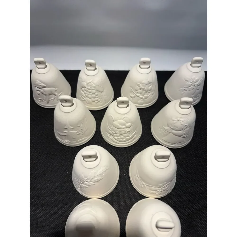 Finished and unfinished bell ornaments